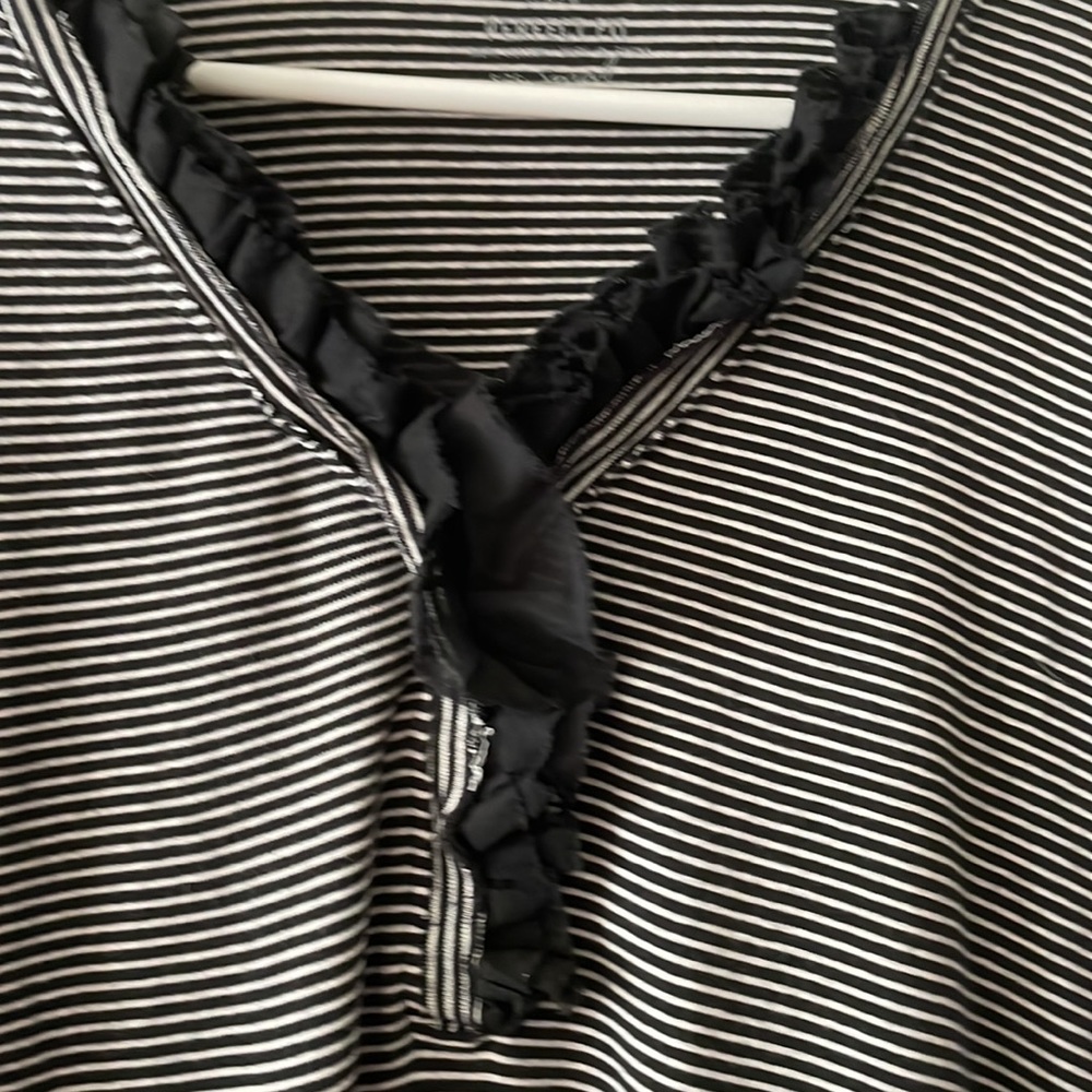 J. Crew Perfect Fit Ruffle Henley Tee - Picture 2 of 5